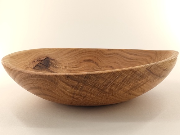 Duża misa drewniana z kawałka dębu