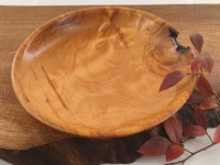 Talerz drewniany z jednego kawałka brzozy