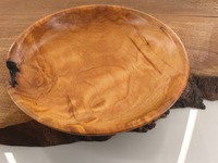 Talerz drewniany z jednego kawałka brzozy