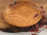 Talerz drewniany z jednego kawałka brzozy