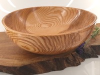 Duża misa z twardego jesionu dekoracyjna i funkcjonalna