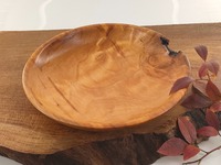 Talerz drewniany z jednego kawałka brzozy