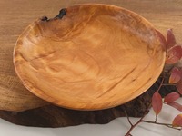 Talerz drewniany z jednego kawałka brzozy