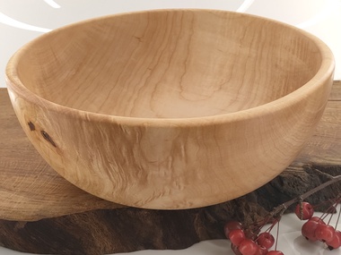 Duża misa drewniana z kawałka klonu