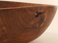Duża misa drewniana z kawałka dębu