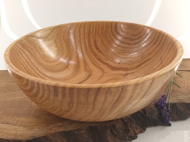 Duża misa drewniana z kawałka dębu