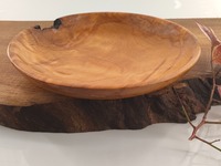 Talerz drewniany z jednego kawałka brzozy